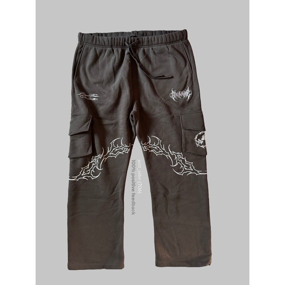 Civil Regime Wide Leg Cargo Fleece Joggers Pants Men’s XXXL 3XL NWOT